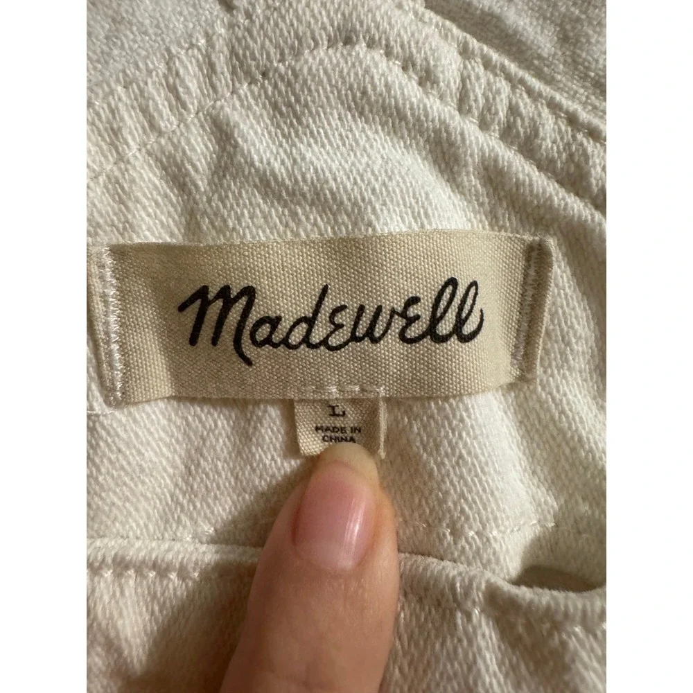 Madewell Women's White 100% Cotton Overalls Size L - Picture 10 of 11